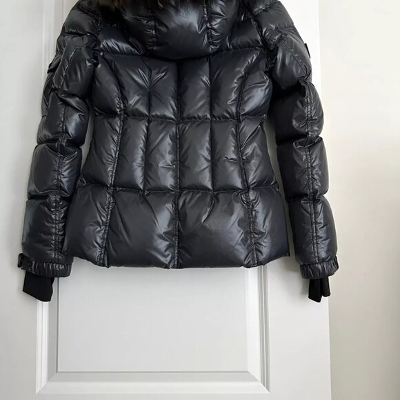 SAM Dark Gray Fur Trim Hooded Down Puffer Coat Size S - Picture 5 of 10